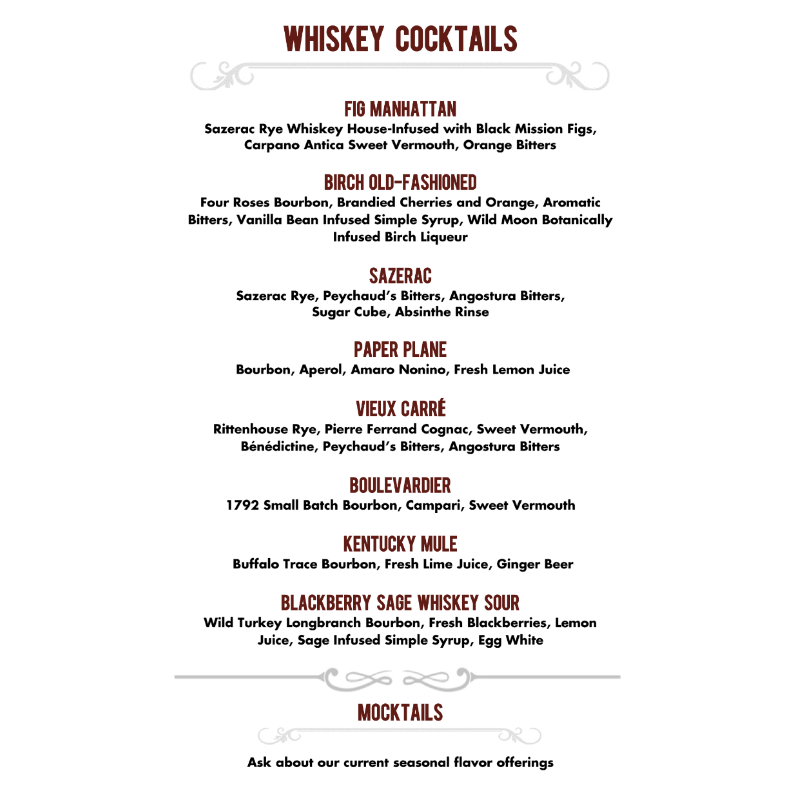 WHISKEY COCKTAILS